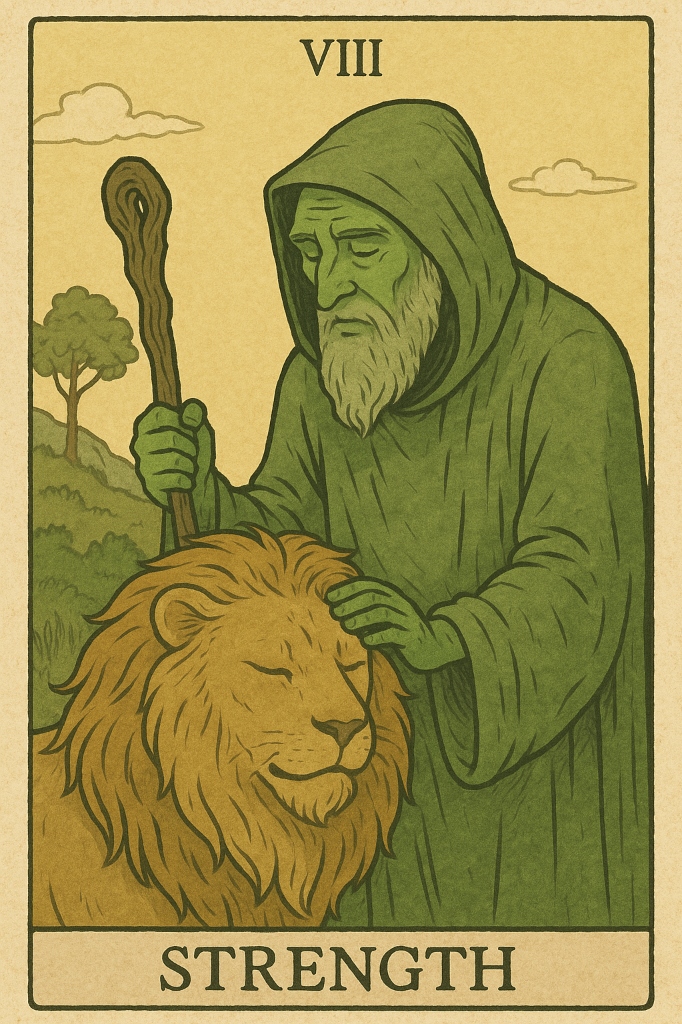 Shrek as Strength Tarot Card